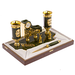 Настольный письменный набор из нефрита с ножом для бумаг в подарочной коробке Maecenas варинант исполнения - 3 | Loft Concept в Саратове