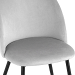 Мягкий стул в сером велюре Miruna Chair варинант исполнения - 7 | Loft Concept в Саратове