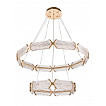 Люстра с 2-мя кольцами с текстурным природным рисунком IceFlame варинант исполнения - 1 | Loft Concept в Саратове