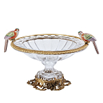 Чаша стеклянная с фигурками разноцветных попугаев на ободке 41 Eden Garden варинант исполнения - 1 | Loft Concept в Саратове