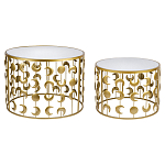 Набор из двух столов из металла Brass Symphony Moon варинант исполнения - 2 | Loft Concept в Саратове