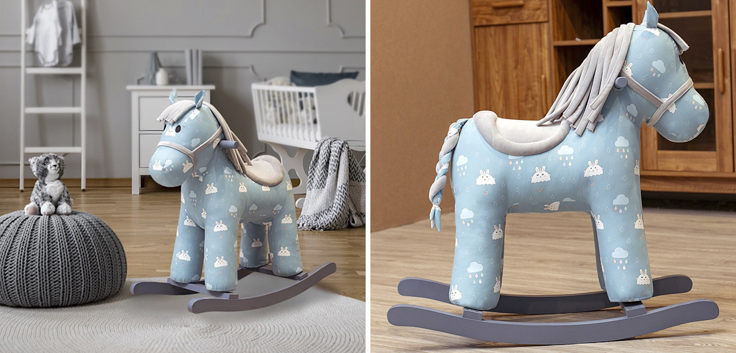 Лошадка-качалка голубая Theodore Pony Лошадка-качалка голубая Theodore Pony - Loft-Concept в Саратове