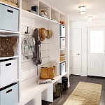 Потолочный светильник для ванных комнат со стеклянным плафоном и одной лампой Hinkley варинант исполнения - 2 | Loft Concept в Саратове