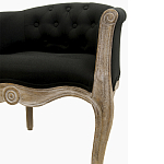 Кресло низкое в стиле прованс Louis French Armchair black flax варинант исполнения - 4 | Loft Concept в Саратове