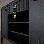 Комод-буфет Elsa Dreams Black с открытыми полками   варинант исполнения - 7 | Loft Concept в Саратове