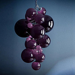 Люстра Grape Balls Сливовый цвет стекла варинант исполнения - 1 | Loft Concept в Саратове