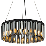 Люстра со стеклянными цилиндрическими плафонами Luminous Cylinders Smoky Round варинант исполнения - 1 | Loft Concept в Саратове