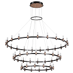 Люстра подвесная с тремя круглыми ярусами и цилиндрическими плафонами Arnaut Light варинант исполнения - 2 | Loft Concept в Саратове