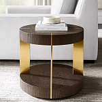 Дизайнерский журнальный стол круглый на 4-х ножках с подстольем Hufok варинант исполнения - 1 | Loft Concept в Саратове