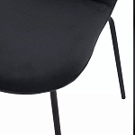 Стул черный с обивкой из велюра Black Archie Chair варинант исполнения - 6 | Loft Concept в Саратове