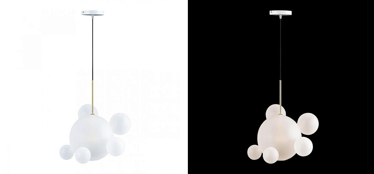 Светильник Giopato & Coombes Bollr Pendant 6 BUBBLE LAMP матовое белое стекло Светильник Giopato & Coombes Bollr Pendant 6 BUBBLE LAMP матовое белое стекло - Loft-Concept в Саратове