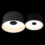 Потолочный светильник с 2-мя цилиндрическими абажурами серого и черного цвета Urban Dome варинант исполнения - 2 | Loft Concept в Саратове