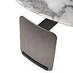 Столик журнальный с круглой мраморной столешницей на трех опорах Marble Stone Drawing варинант исполнения - 7 | Loft Concept в Саратове