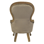 Кресло с мягкой обивкой из коричневого велюра на 4-х деревянных ножках Evelyn Classical Armchair варинант исполнения - 2 | Loft Concept в Саратове