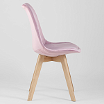 Стул с мягким велюровым сиденьем Arvika Pink варинант исполнения - 2 | Loft Concept в Саратове