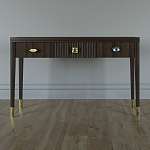 Дизайнерский Письменный стол Elsa Dreams Walnut с тремя ящиками варинант исполнения - 1 | Loft Concept в Саратове