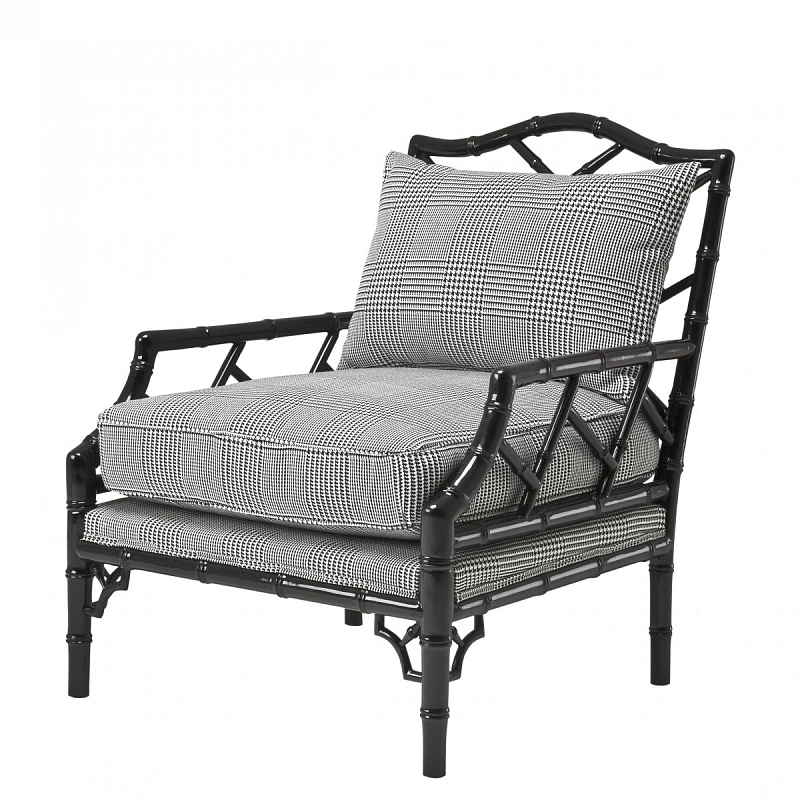 Кресло Eichholtz Chair Morgan Черный Черно-белый Кресло Eichholtz Chair Morgan Черный Черно-белый в Саратове | Loft Concept