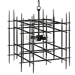 Люстра черная квадратной остроконечной формы Black Square варинант исполнения - 2 | Loft Concept в Саратове