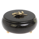 Шкатулка круглая из натурального камня змеевик Stone Casket варинант исполнения - 2 | Loft Concept в Саратове