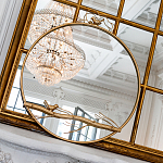 Зеркало настенное в раме золотого цвета с декором птица на ветке Mirror Portal варинант исполнения - 2 | Loft Concept в Саратове