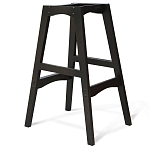 Барный стул со спинкой и подлокотниками на 4-х черных ножках Douglas Rhombus Коричневый Велюр варинант исполнения - 5 | Loft Concept в Саратове