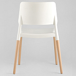 Пластиковый стул на ножках из массива бука Ferret White 4 шт варинант исполнения - 6 | Loft Concept в Саратове
