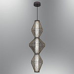 Подвесной светильник вертикальный с плетеным металлическим каркасом Metal Interweaving варинант исполнения - 1 | Loft Concept в Саратове