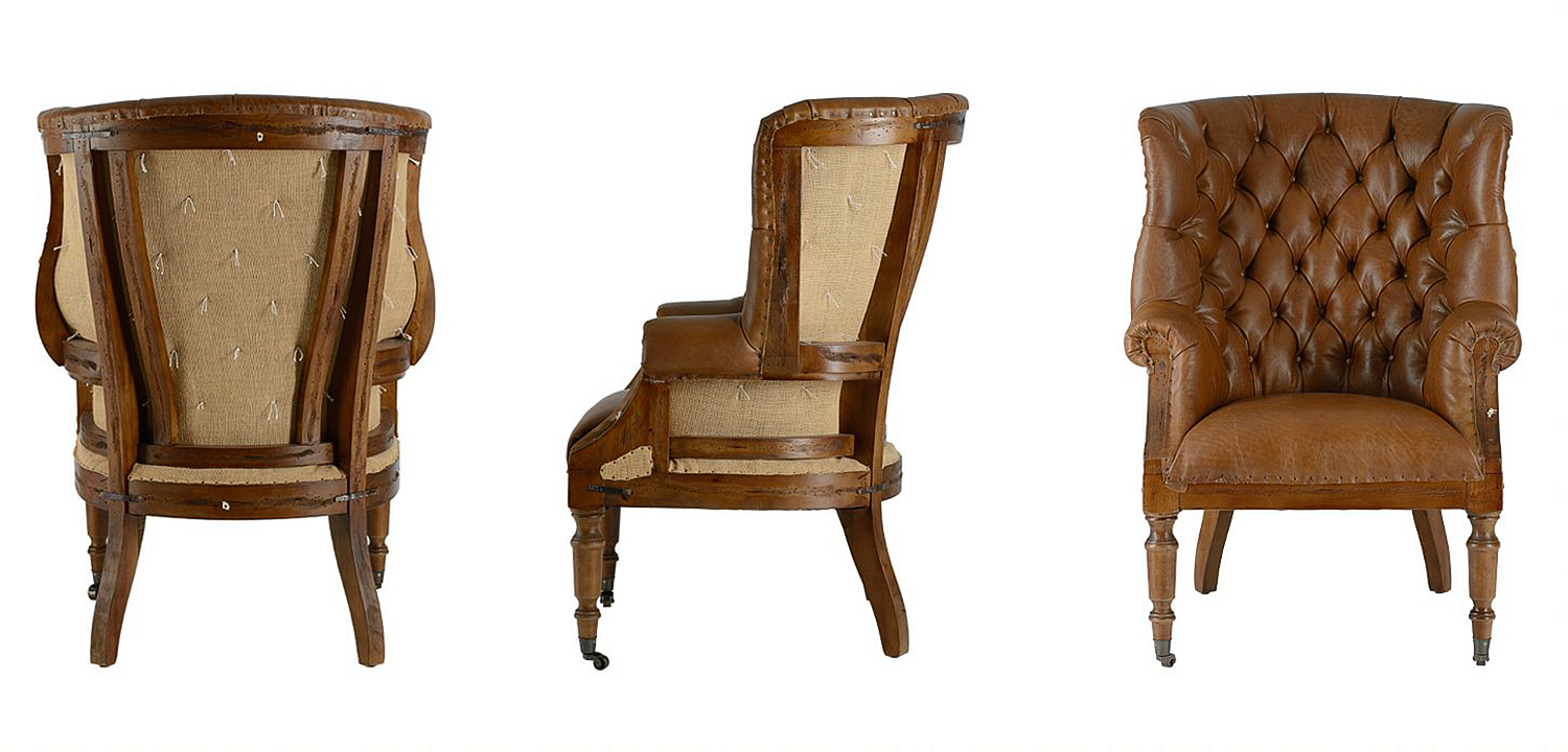 Кресло Meder Armchair натуральная кожа Кресло Meder Armchair натуральная кожа - Loft-Concept в Саратове