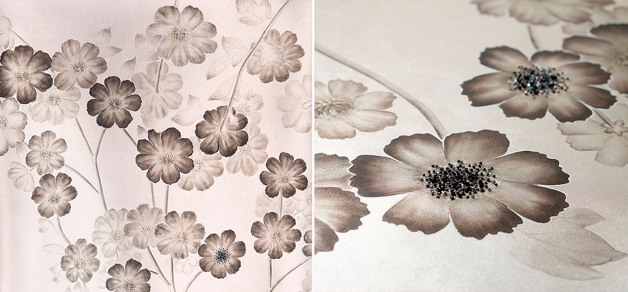 Обои ручная роспись Anemones in Light Special Colourway SC-236 on Tarnished Silver gilded silk Обои ручная роспись Anemones in Light Special Colourway SC-236 on Tarnished Silver gilded silk - Loft-Concept в Саратове