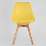 Стул с основой из пластика и мягким сиденьем Arvika Yellow варинант исполнения - 2 | Loft Concept в Саратове
