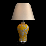 Настольная лампа желтая с изображением белых птиц Flight Among Acacia варинант исполнения - 2 | Loft Concept в Саратове