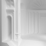 Встраиваемый в стену гипсовый светильник под покраску с арками и рельефными колоннами Antiquity Athena варинант исполнения - 8 | Loft Concept в Саратове