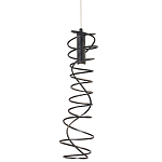 Подвесной светильник светодиодный из металла со спиральным декоративным элементом черный Metal Spiral варинант исполнения - 6 | Loft Concept в Саратове