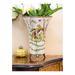 Ваза из фарфора с бронзовой стрекозой  Paradise Dragonfly варинант исполнения - 7 | Loft Concept в Саратове