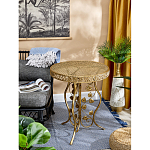 Столик приставной золотистый с орнаментом на столешнице Tanzania варинант исполнения - 4 | Loft Concept в Саратове