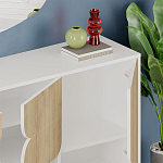 Комод с 3-мя дверцами и выдвижным ящиком цвета светлый дуб SPARK CONSOLE WHITE варинант исполнения - 4 | Loft Concept в Саратове