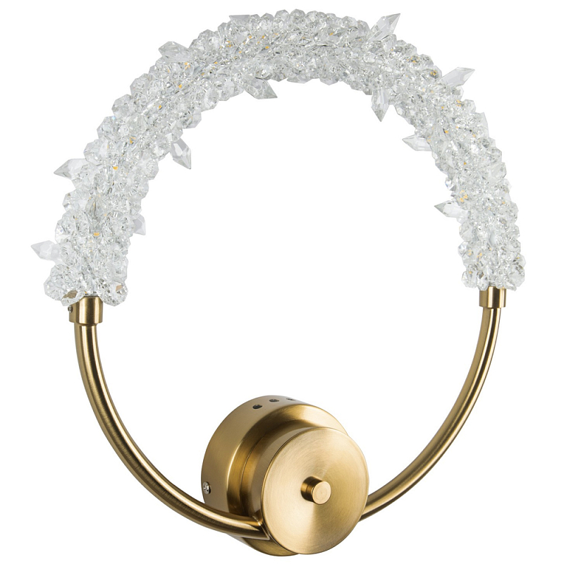 Бра с плафоном в виде кольца Gilbertine Ring Wall Lamp Латунь Прозрачный Бра с плафоном в виде кольца Gilbertine Ring Wall Lamp Латунь Прозрачный в Саратове | Loft Concept