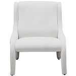 Дизайнерское кресло белое в мягкой велюровой обивке Granger Armchair White варинант исполнения - 2 | Loft Concept в Саратове