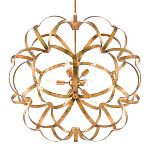 Люстра круглая в виде объёмного цветка Golden Flower Sphere варинант исполнения - 2 | Loft Concept в Саратове