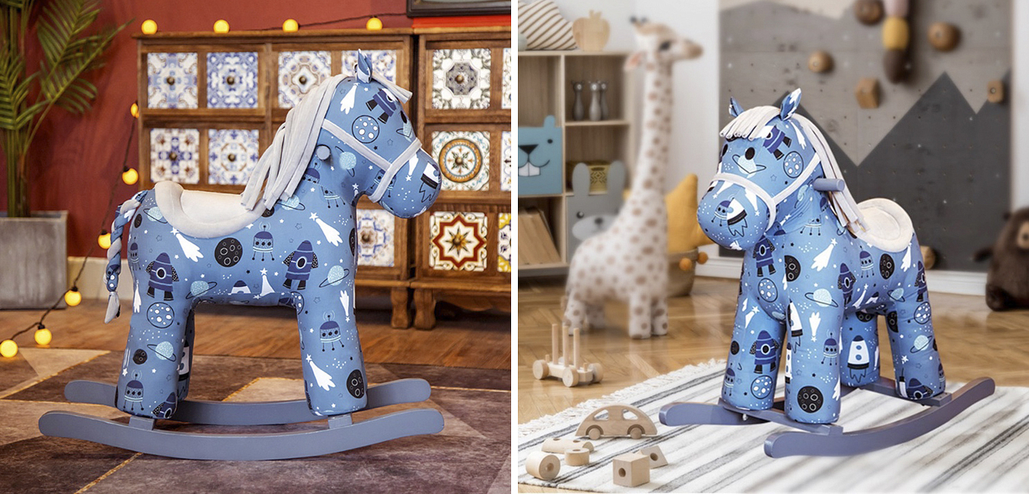 Лошадка-качалка голубая John Pony Лошадка-качалка голубая John Pony - Loft-Concept в Саратове