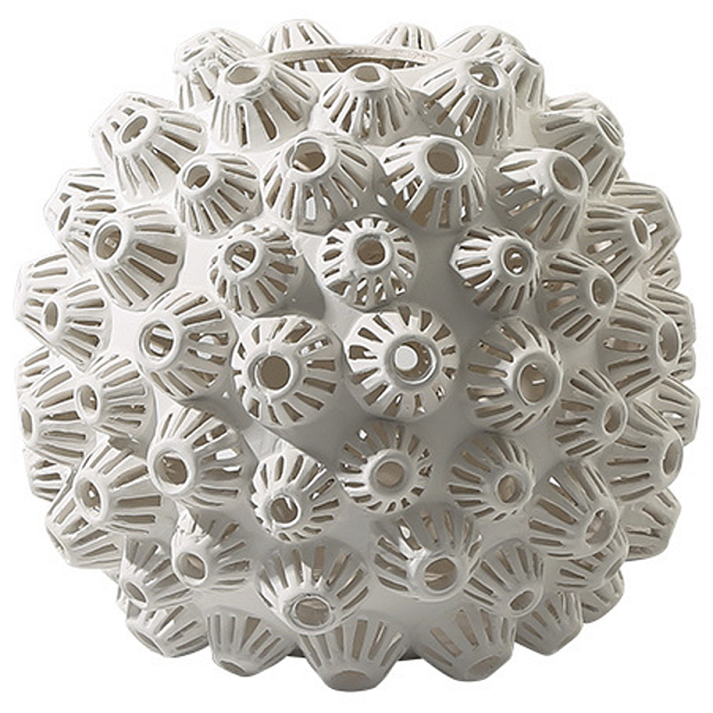 Декоративная ваза Unique Sea ​​Urchin White Vase Белый в Саратове | Loft Concept 