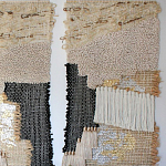 Триптих Геометрический гобелен бежевый Figurative Beige Wall Hangings варинант исполнения - 2 | Loft Concept в Саратове