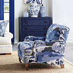 Кресло Trumann Club Chair Blue Landscape синий пейзаж варинант исполнения - 3 | Loft Concept в Саратове