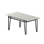 Стол обеденный с прямоугольной столешницей пыльного белого цвета на 4-х металлических ножках PAL ANCIENT WHITE варинант исполнения - 1 | Loft Concept в Саратове