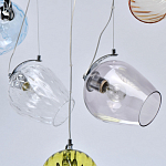 Люстра линейная с 5-ю разноцветными стеклянными плафонами Kaleido варинант исполнения - 12 | Loft Concept в Саратове