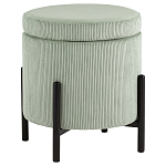 Светло-зеленый пуф на черных ножках SANJAY варинант исполнения - 1 | Loft Concept в Саратове