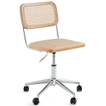 Офисный стул из ротанга на колёсах June Rattan Wicker Chair варинант исполнения - 1 | Loft Concept в Саратове