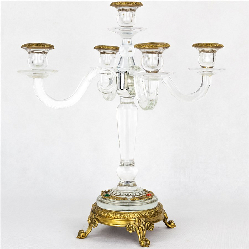 Подсвечник Transparent Candlestick Бронза Прозрачный (Transparent) в Саратове | Loft Concept 