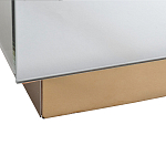 Столик журнальный зеркальный с золотым декором Gold Painted Mirror Table варинант исполнения - 3 | Loft Concept в Саратове