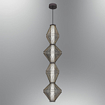 Подвесной светильник вертикальный с плетеным металлическим каркасом Metal Interweaving варинант исполнения - 2 | Loft Concept в Саратове